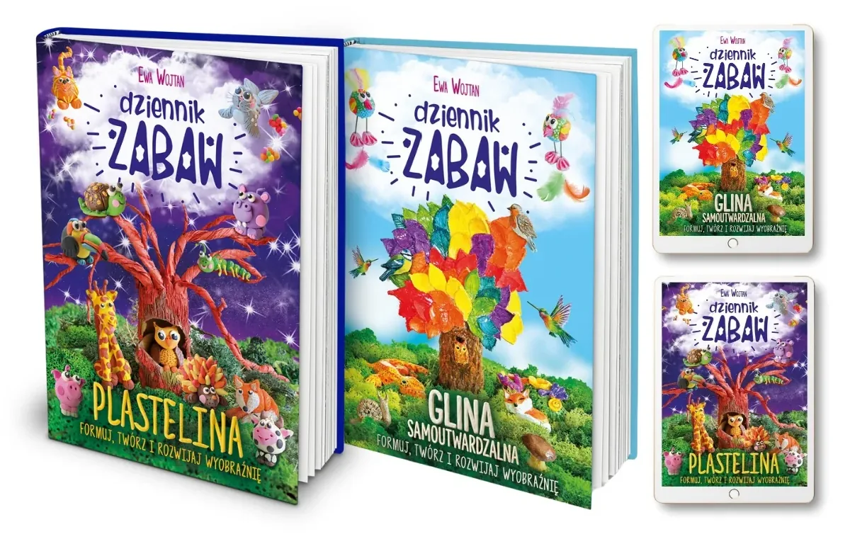 Zestaw 2 książki i 2 e-booki: Glina i Plastelina